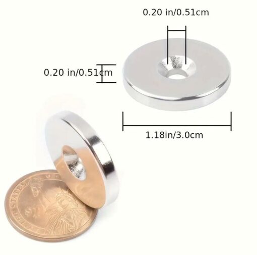 30×5 mm Round Rare Earth Magnet with 5mm Hole Buy Magnets Online Neodymium Rare Eather Magnet Shop